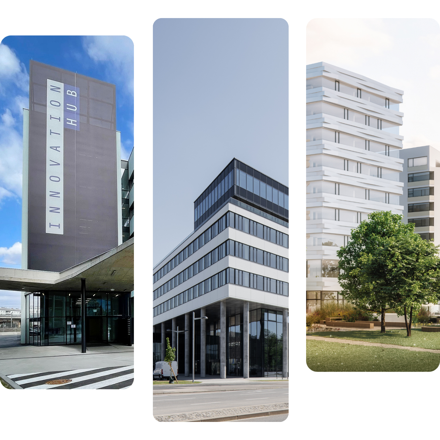 Innovation Hub, Central Hub, Student Hub